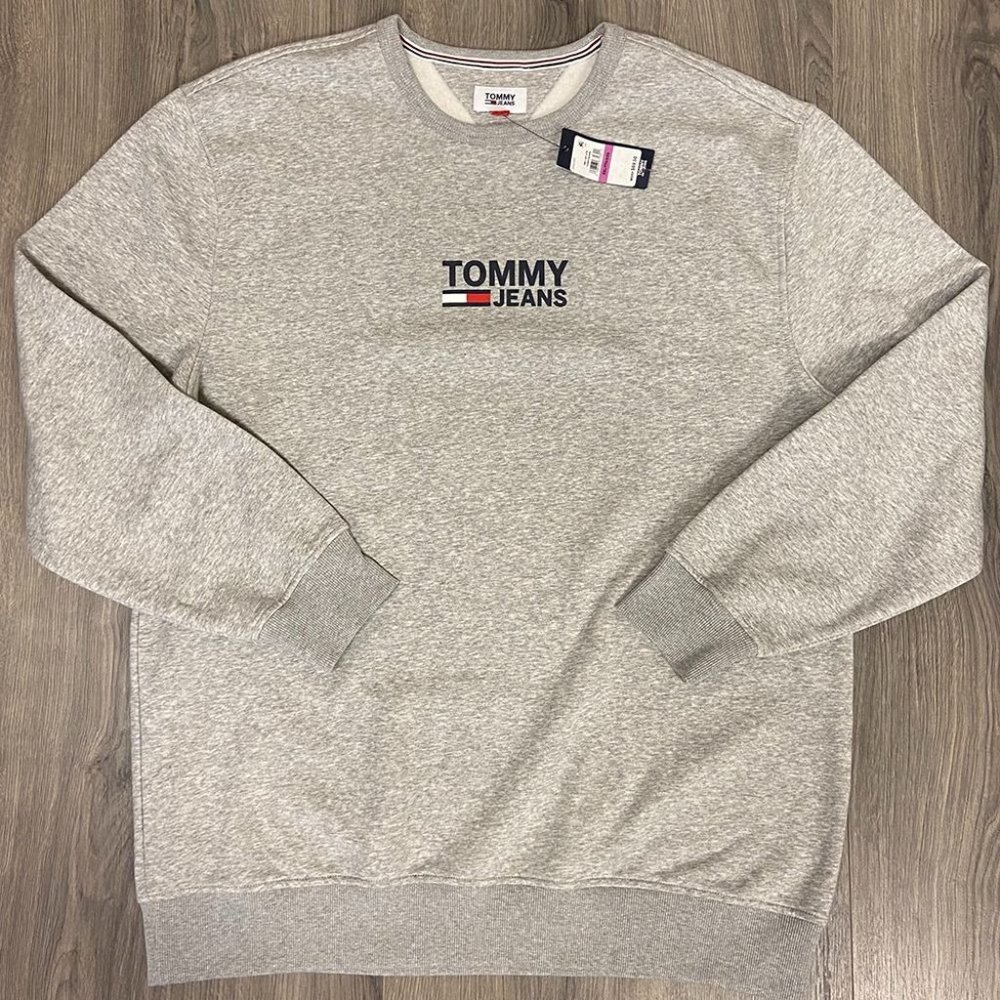 NWT Tommy Hilfiger Tommy Jeans Spellout Crewneck Sweatshirt Size L , 2XL
